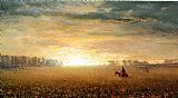 Albert Bierstadt Sunset of the Prairies painting
